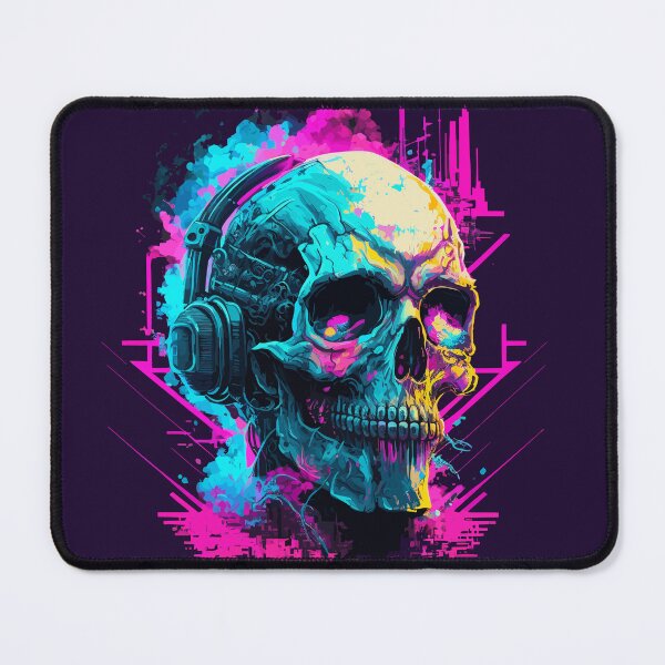 Item preview, Synthwave Cyberpunk Death Skull Music designed and sold by ChasmicArt.