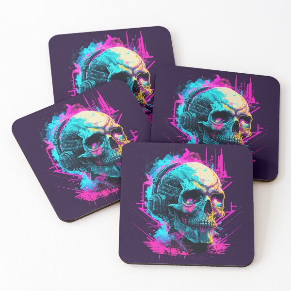 Item preview, Synthwave Cyberpunk Death Skull Music designed and sold by ChasmicArt.