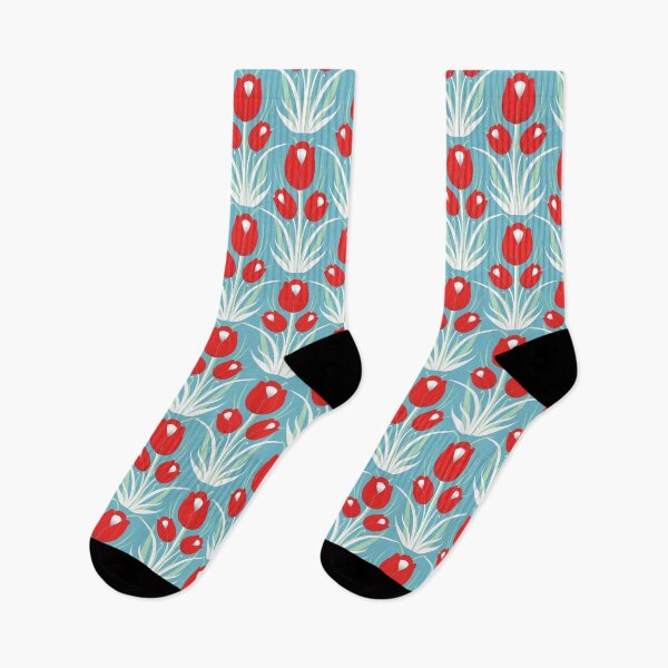 Item preview, TULIP LOVE - Ruby Red + Blue Hosta designed and sold by Carina Parry Studios.