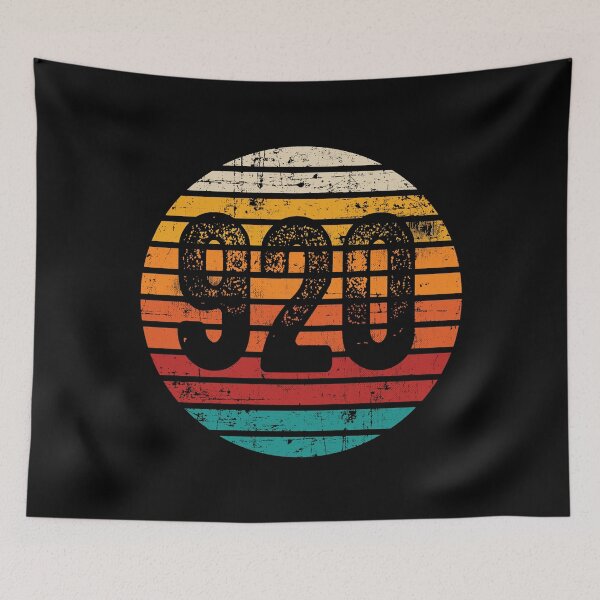 Item preview, Distressed Vintage Sunset 920 Area Code designed and sold by Gold Wings Tees.