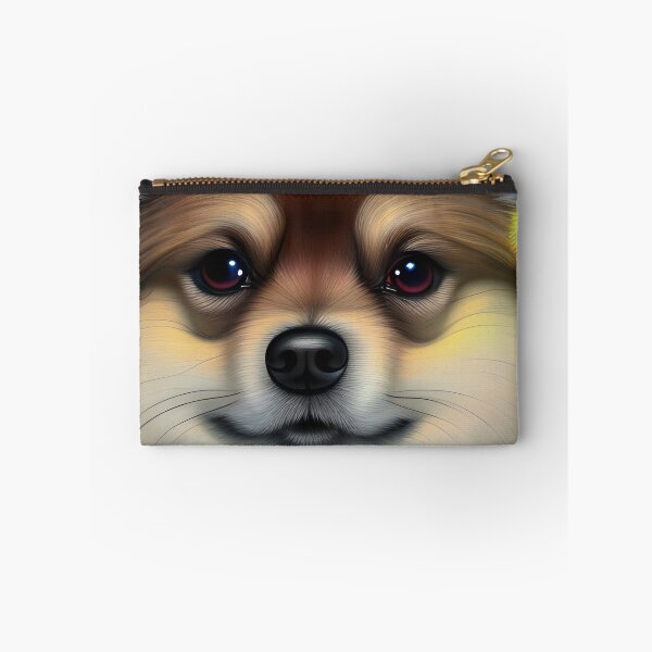 Item preview,  Christmas German Spitz Wearing A Santa Hat designed and sold by ZenEverAI.