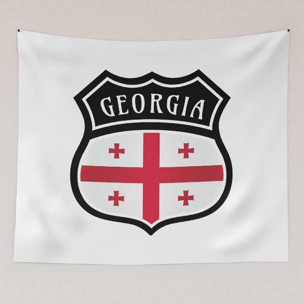Item preview, Georgia Shield Pride Flag designed and sold by RahallusNtx.