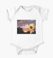 SUNFLOWER AND PINK SUMMER SUNSET One Piece - Short Sleeve