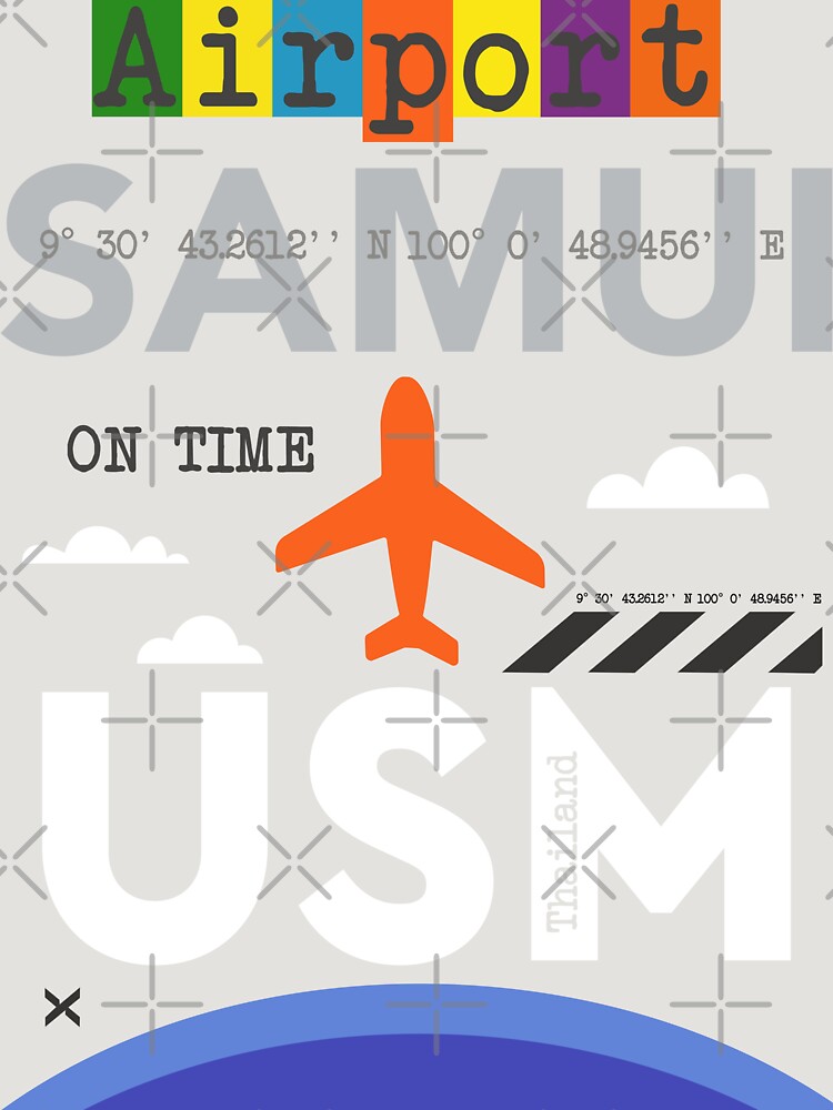 "Samui USM airport code" Sticker for Sale by Aviators Redbubble