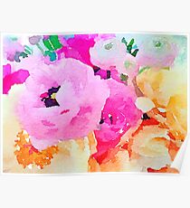 Pink Flower Power Poster