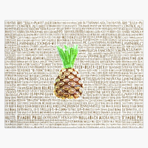 Psych Burton Guster Nicknames - Television Show Pineapple Room Decorative TV Pop Culture Humor Lime Neon Brown Jigsaw Puzzle