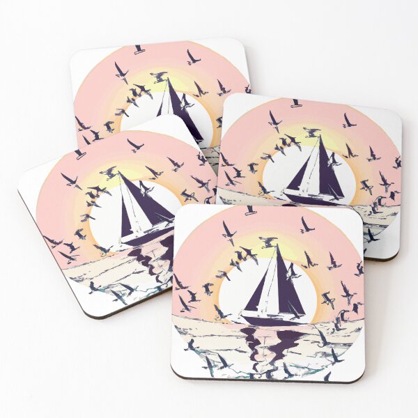 Item preview, Boat sunset design designed and sold by IKrakenArts.