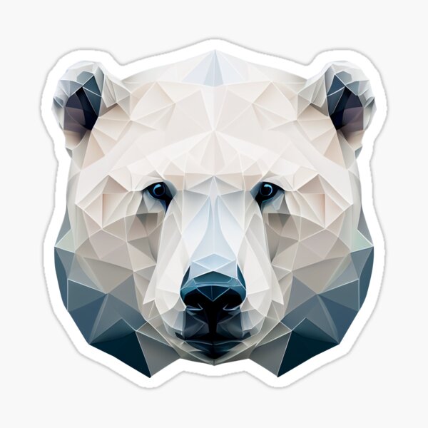 Geometric Polar Bear Sticker