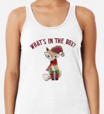 Cute Christmas What's In The Box Fox Gift Women's Tank Top