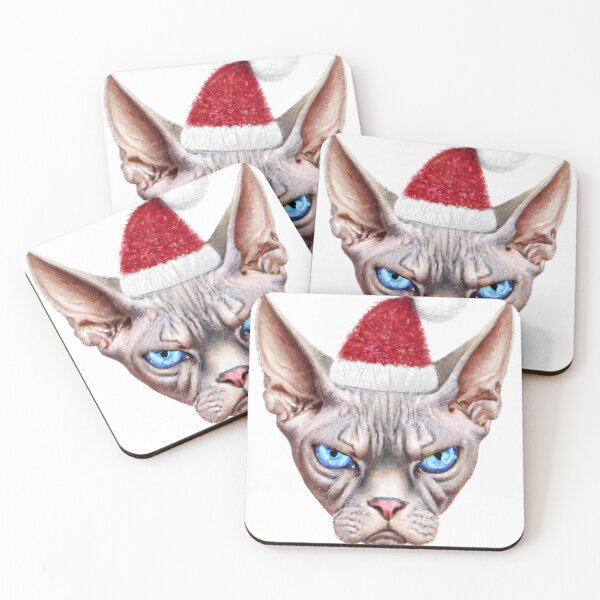 Artikelvorschau, Sphynx-Katze ist nicht amüsiert von Weihnachten entworfen und verkauft von CuteAnimals666.
