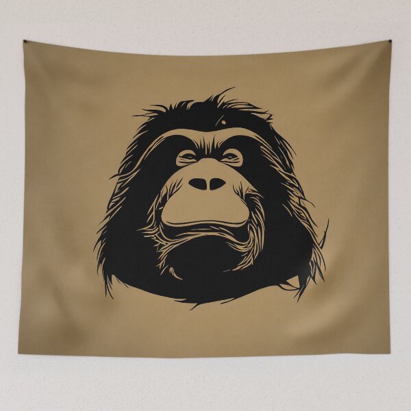 Item preview, Monkey logo, geometric, vector, symmetrical, minimalism designed and sold by DrawItOnce.