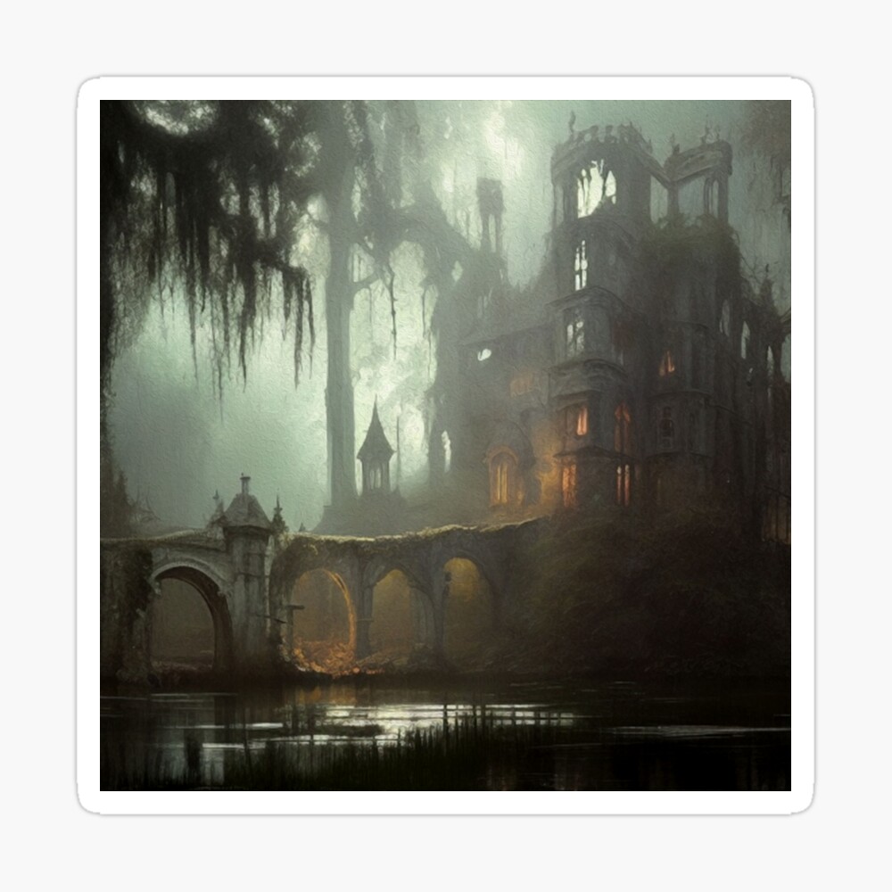 Abandoned castle in the swamp Art Board Print for Sale by cr6zym1nd