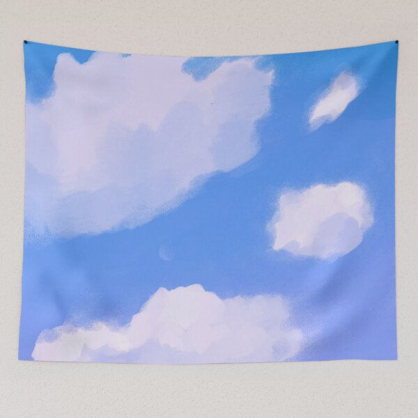 Item preview, Anime Blue Skies With White Clouds designed and sold by PotluckPrints.