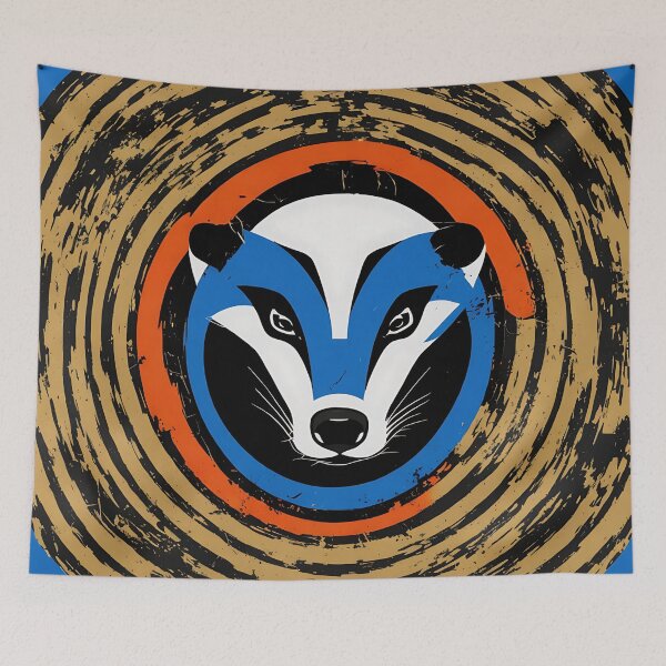 Aperçu de l'œuvre Badger logo, geometric, vector, symmetrical, minimalism créée et vendue par DrawItOnce.