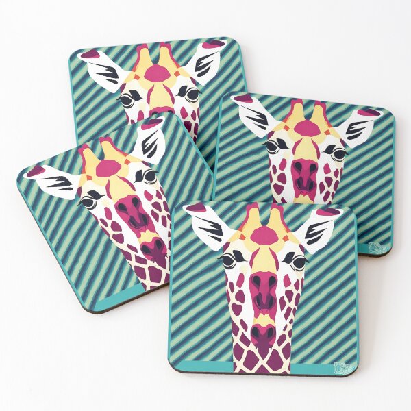 Item preview, Giraffe logo, geometric, vector, symmetrical, minimalism designed and sold by DrawItOnce.