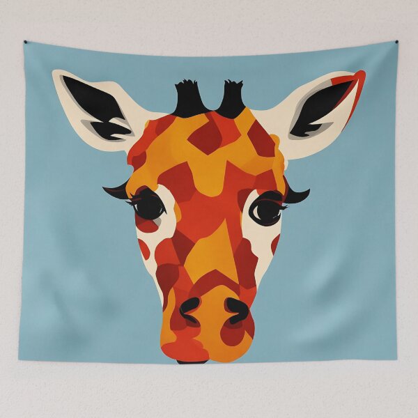 Item preview, Giraffe logo, geometric, vector, symmetrical, minimalism designed and sold by DrawItOnce.