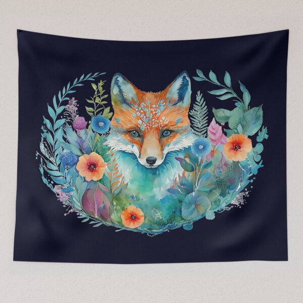 Item preview, Watercolor Stunning Fox in the Night Garden, Wild and Beautiful designed and sold by Orianah.