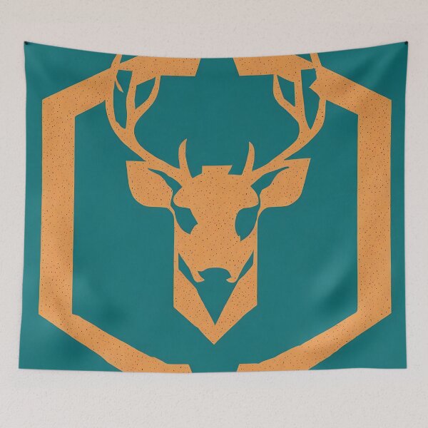 Item preview, Deer, geometric, vector, symmetrical, minimalism designed and sold by DrawItOnce.