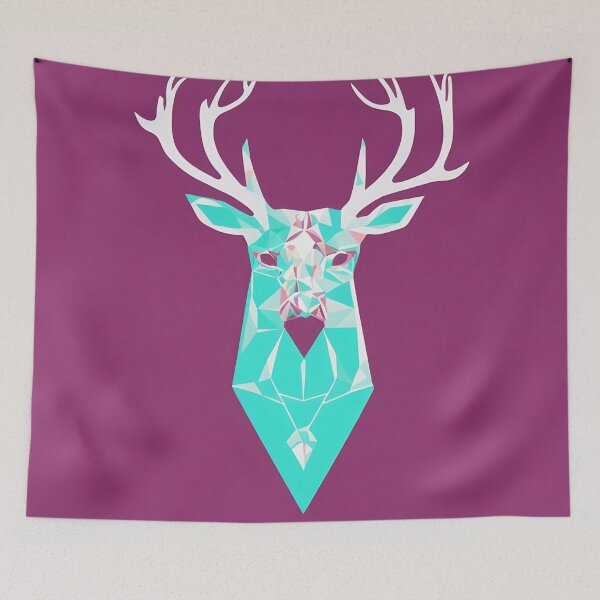 Item preview, Deer, geometric, vector, symmetrical, minimalism designed and sold by DrawItOnce.