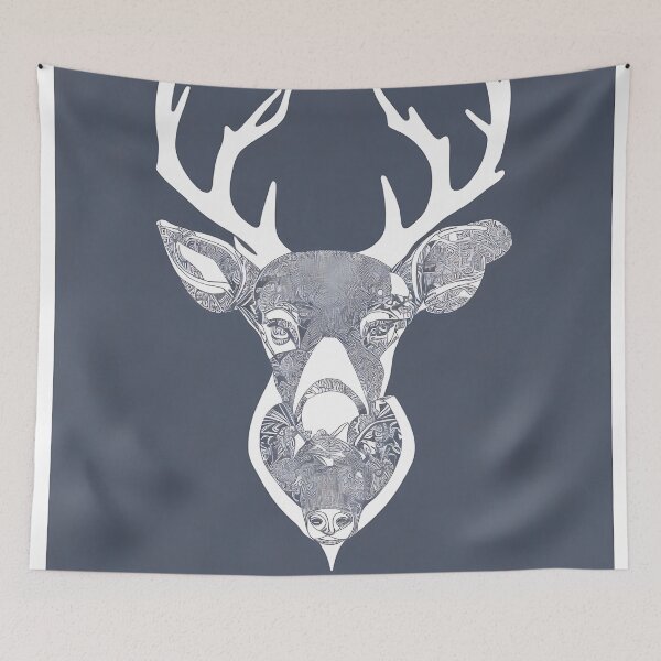 Item preview, Deer, geometric, vector, symmetrical, minimalism designed and sold by DrawItOnce.