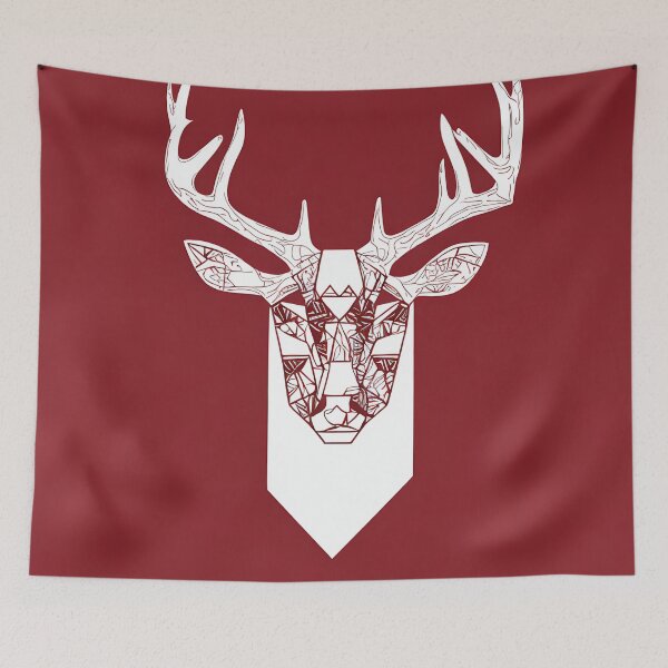 Item preview, Deer, geometric, vector, symmetrical, minimalism designed and sold by DrawItOnce.