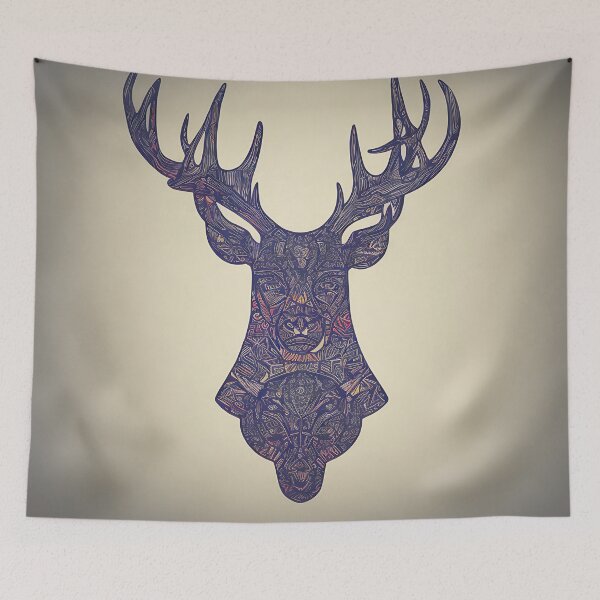 Item preview, Deer, geometric, vector, symmetrical, minimalism designed and sold by DrawItOnce.