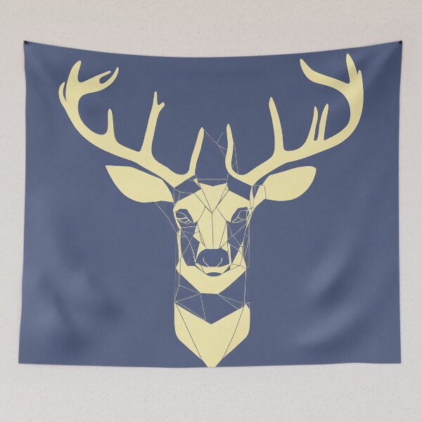 Item preview, Deer, geometric, vector, symmetrical, minimalism designed and sold by DrawItOnce.