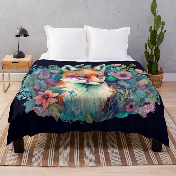 Item preview, Watercolor Stunning Fox in the Night Garden, Wild and Beautiful designed and sold by Orianah.