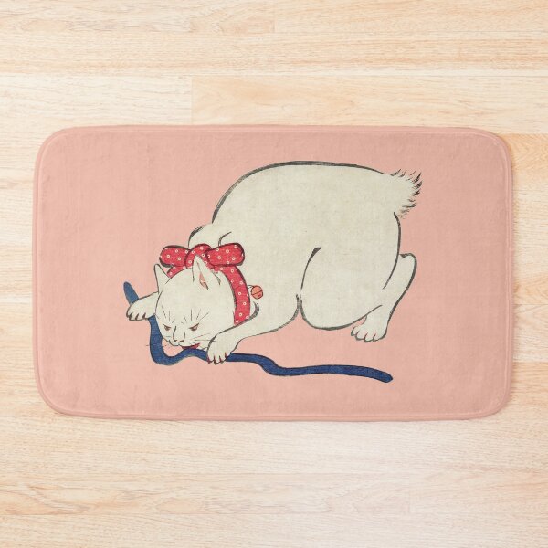 Item preview, A White Cat Playing with a String designed and sold by portokalis.