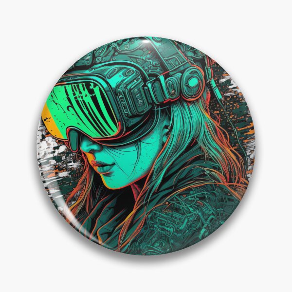 Artikelvorschau, Cyberpunk-VR-Mädchen entworfen und verkauft von Feel-Digital.