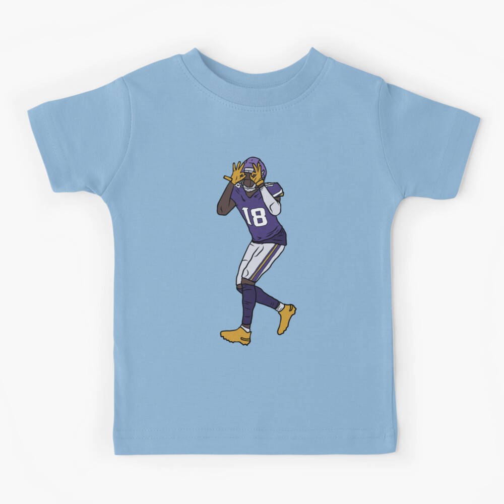 Youth Justin Jefferson Griddy Sketch Minnesota Kid's T-Shirt