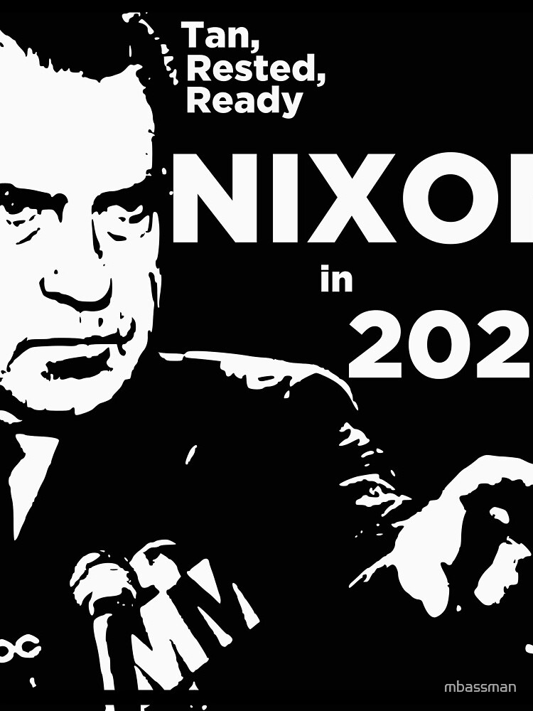 "Tan, Rested, Ready Nixon in 2020 " Drawstring Bag for Sale by