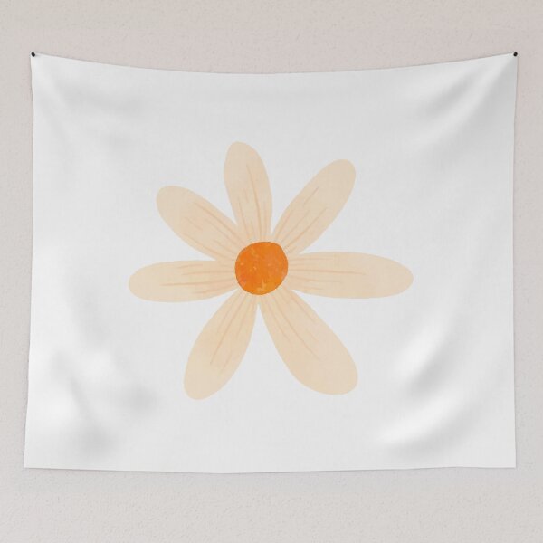 Artikelvorschau, Orange Blumen-Aufkleber entworfen und verkauft von trumanstore.
