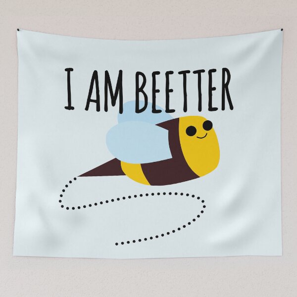 Item preview, I Am Better Bee : Funny Bee Pun Quote (Beetter) designed and sold by EnzoVectorism.