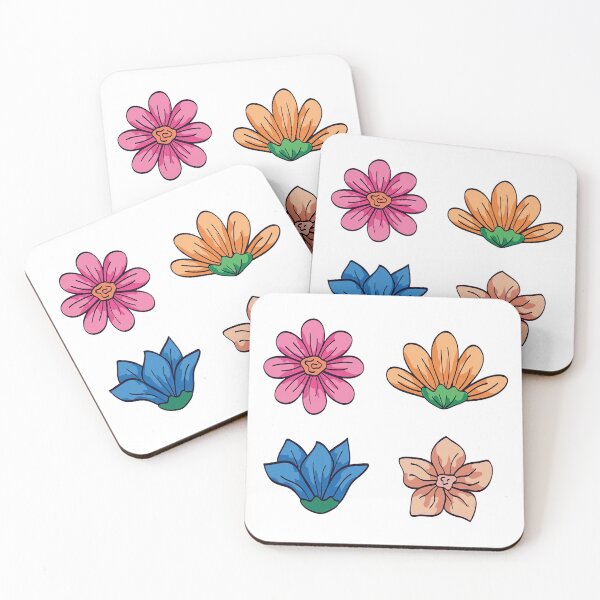 Item preview, Set of Cute Flowers Naturals designed and sold by trumanstore.