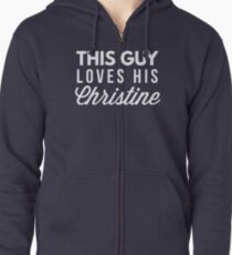 This guy loves his Christine Zipped Hoodie