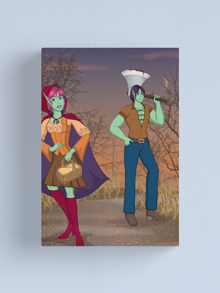 Alternate view of Red and the Woodsman Canvas Print