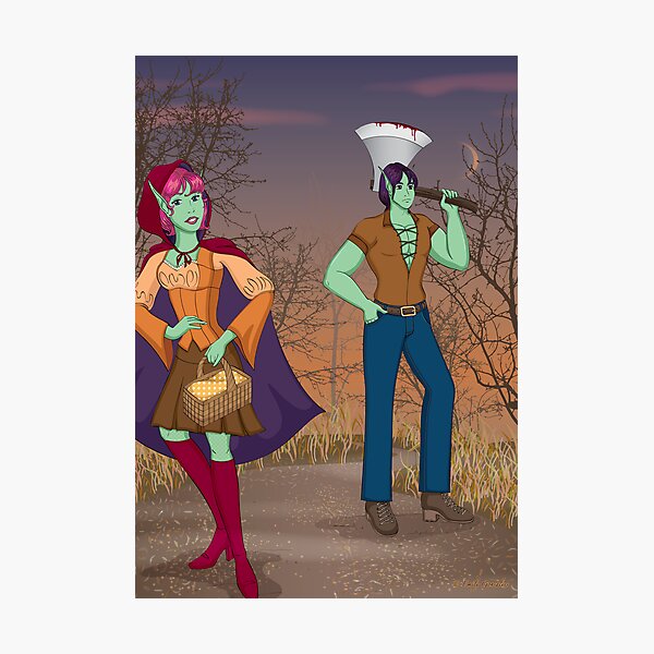 Red and the Woodsman Photographic Print