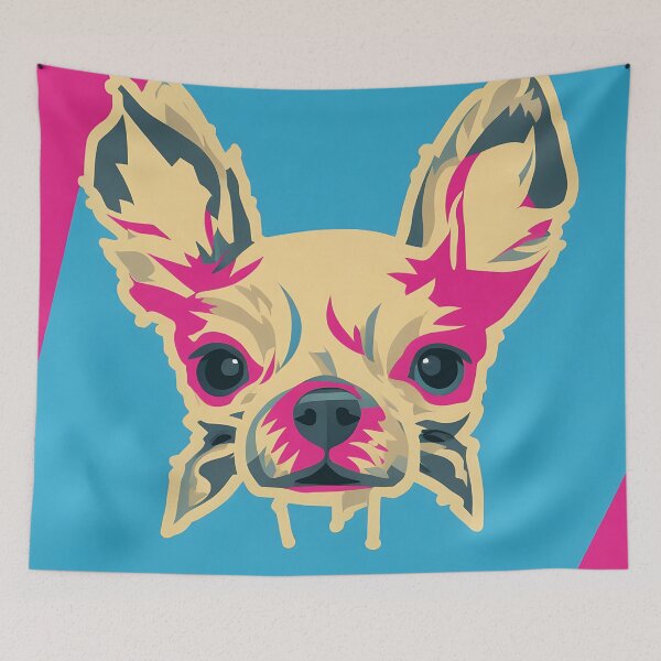 Aperçu de l'œuvre Chihuahua logo, geometric, vector, symmetrical, minimalism créée et vendue par DrawItOnce.