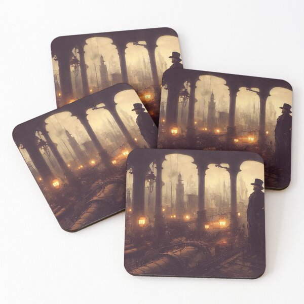 Item preview, Victorian Steampunk City designed and sold by AM FineArtPrints.