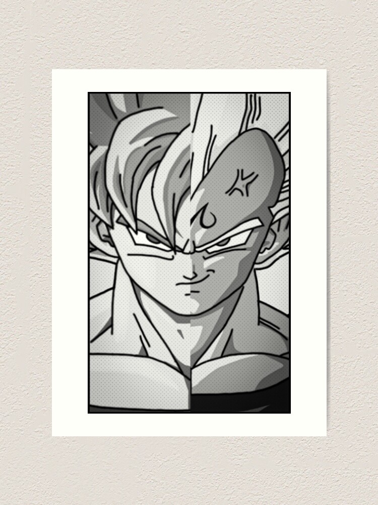 Dragon Ball Super Shonen Anime Kakarot Manga Panel Art B&W | Art Board Print