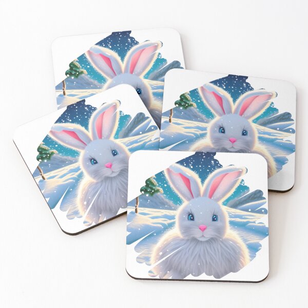 Item preview, White Bunny Rabbit - Blue Eyes - Pink Nose designed and sold by wynter57.