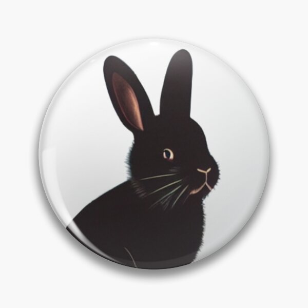 Item preview, Black Otter Netherland Dwarf Bunny Lovely Cute Black Vintage Rabbit designed and sold by wigobun.