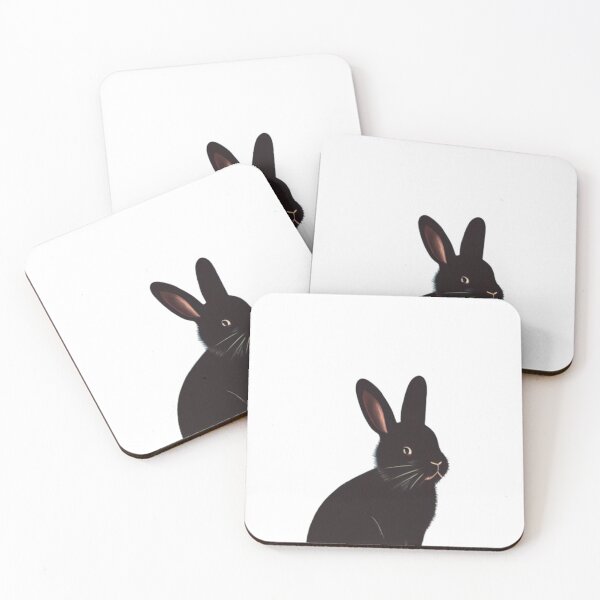 Item preview, Black Otter Netherland Dwarf Bunny Lovely Cute Black Vintage Rabbit designed and sold by wigobun.