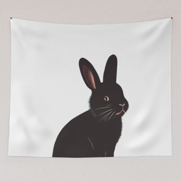 Item preview, Black Otter Netherland Dwarf Bunny Lovely Cute Black Vintage Rabbit designed and sold by wigobun.