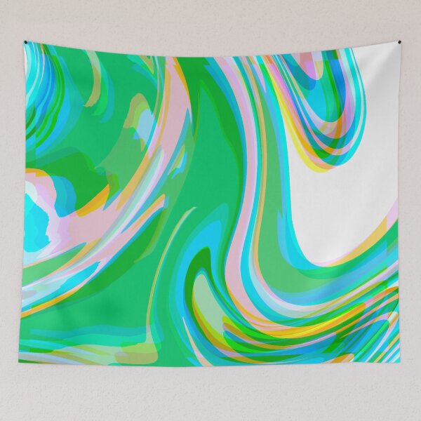Item preview, Green, Turquoise, Pink, Blue and White Marble Pattern Design designed and sold by theprintedclub.