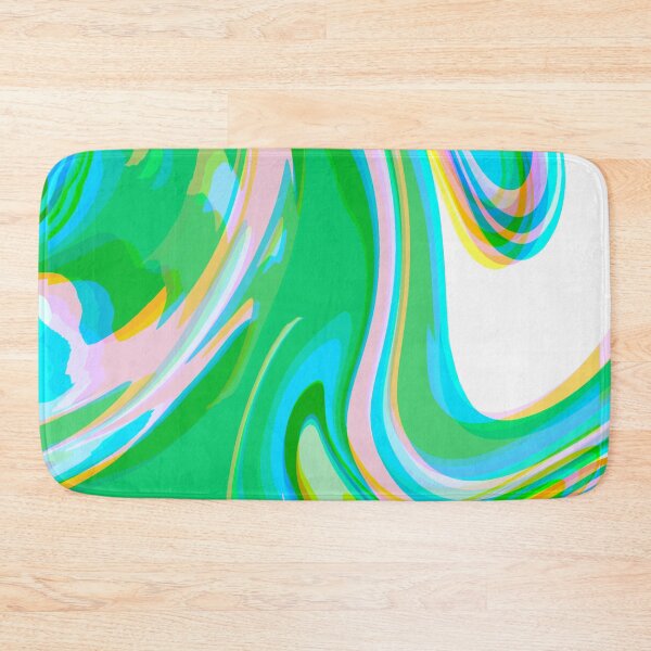 Item preview, Green, Turquoise, Pink, Blue and White Marble Pattern Design designed and sold by theprintedclub.