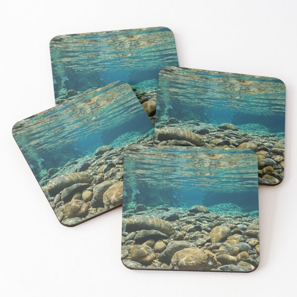 Item preview, Rocks underwater on riverbed with clear freshwater designed and sold by Seaphotoart.