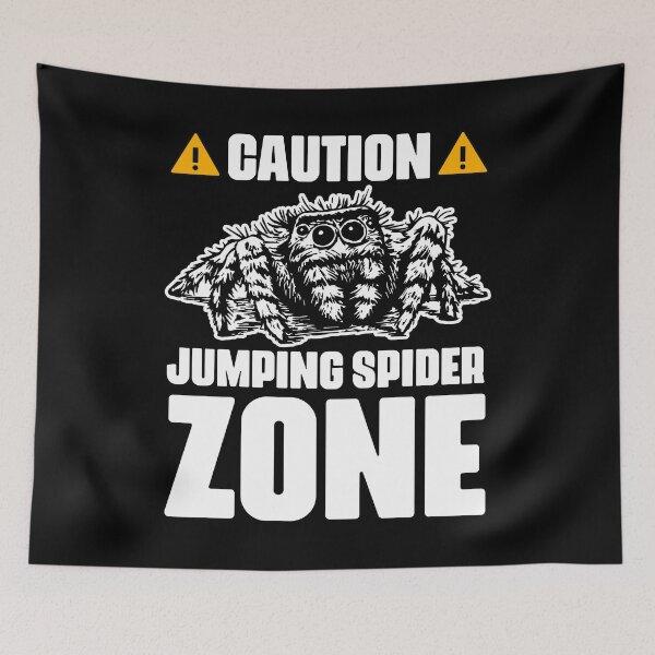 Item preview, Caution Funny Jumping Spider Zone For A Salticidae Collector designed and sold by Nessshirts.