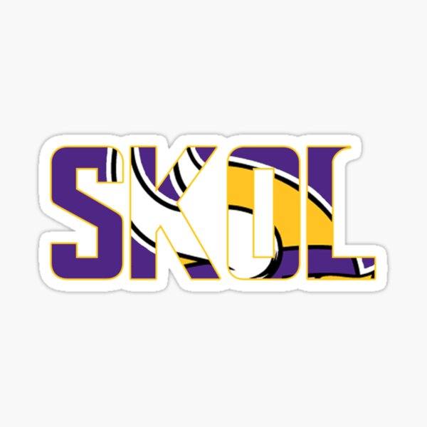 MINNESOTA VIKINGS SKOL! SLOGAN ALL SURFACE DECAL REMOVABLE 6X6 WINCRAFT